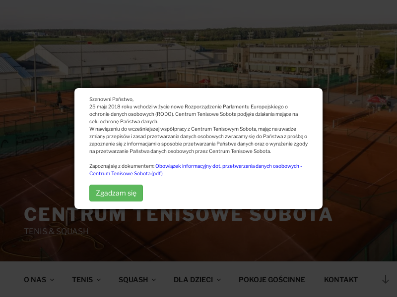 Korty tenisowe Nauka tenisa Squash Poznań - Centrum Tenisowe Sobota - teraztenis.pl